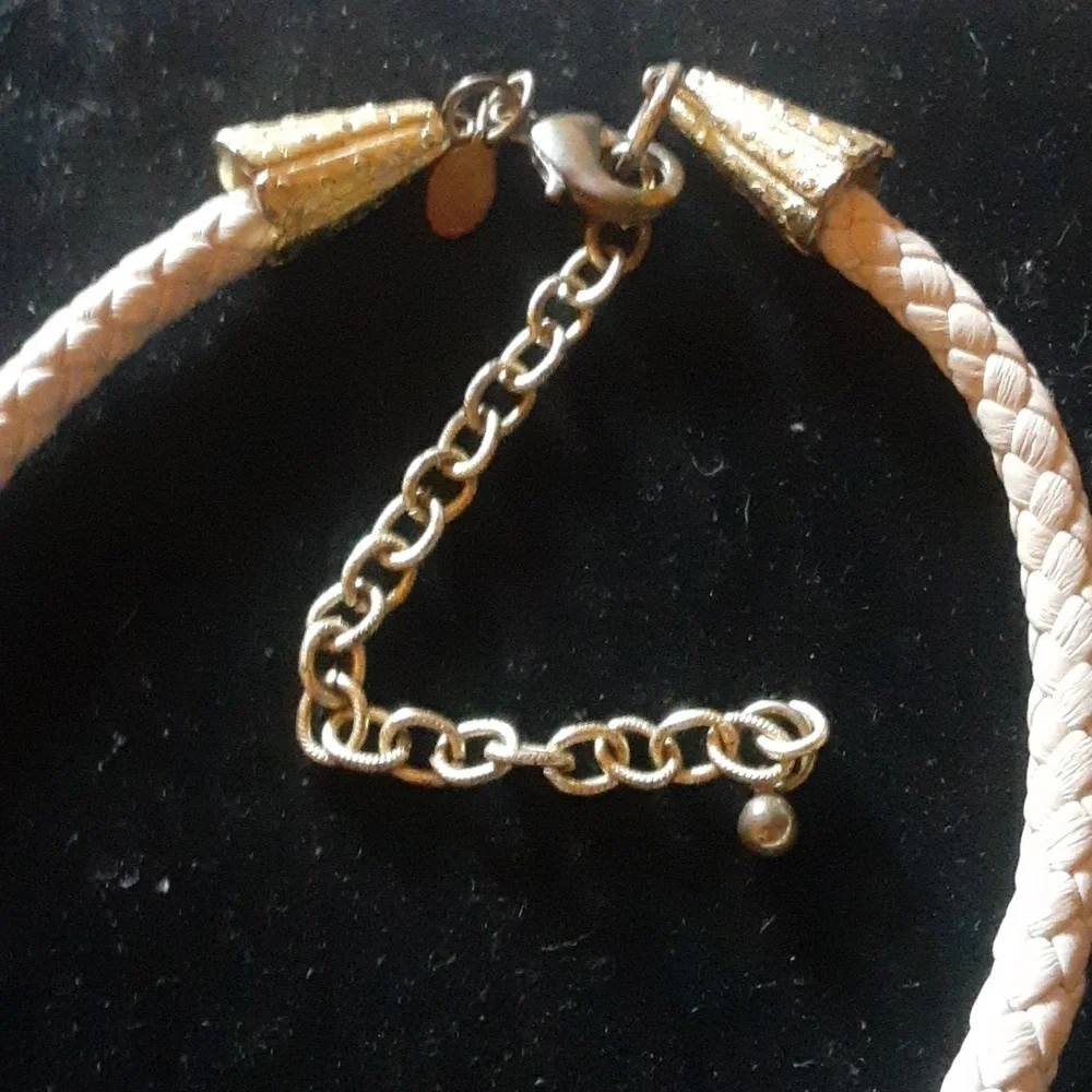Elegant Copper Tone and Pink Pendant Necklace